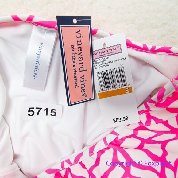 NEW Vineyard Vines womens Day lily ruffle one piece one shoulder swimsuit size S - Picture 13 of 15